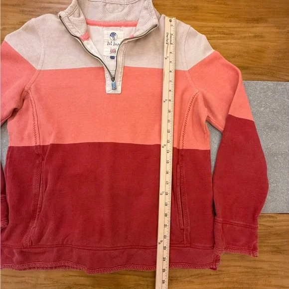 Fat Face The Airlie 1/4 Zip Sweatshirt Coral Pink Colorblock Size 8 - Picture 15 of 15